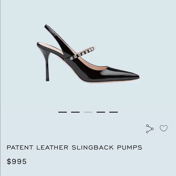 Brand new Miu Miu patent leather slingback 85mm heels - Picture 10 of 10